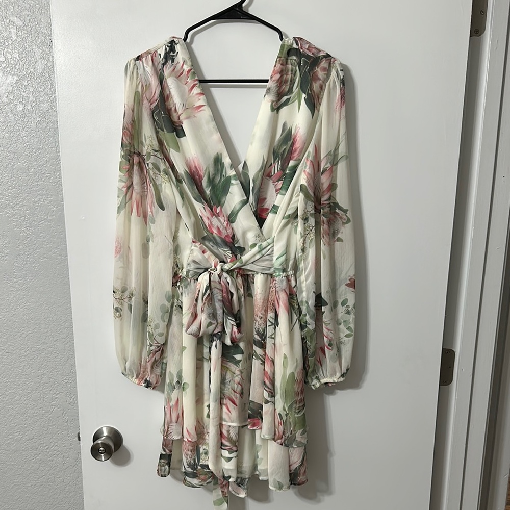 Express Pink and Green Long Sleeve Romper - L